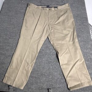Dockers Pants Mens 48x30‎ Khaki Comfort Flex Waist Pleated Chino Stretch Work